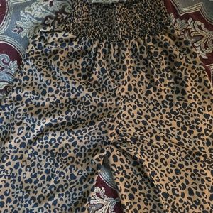 flared cheetah print pants